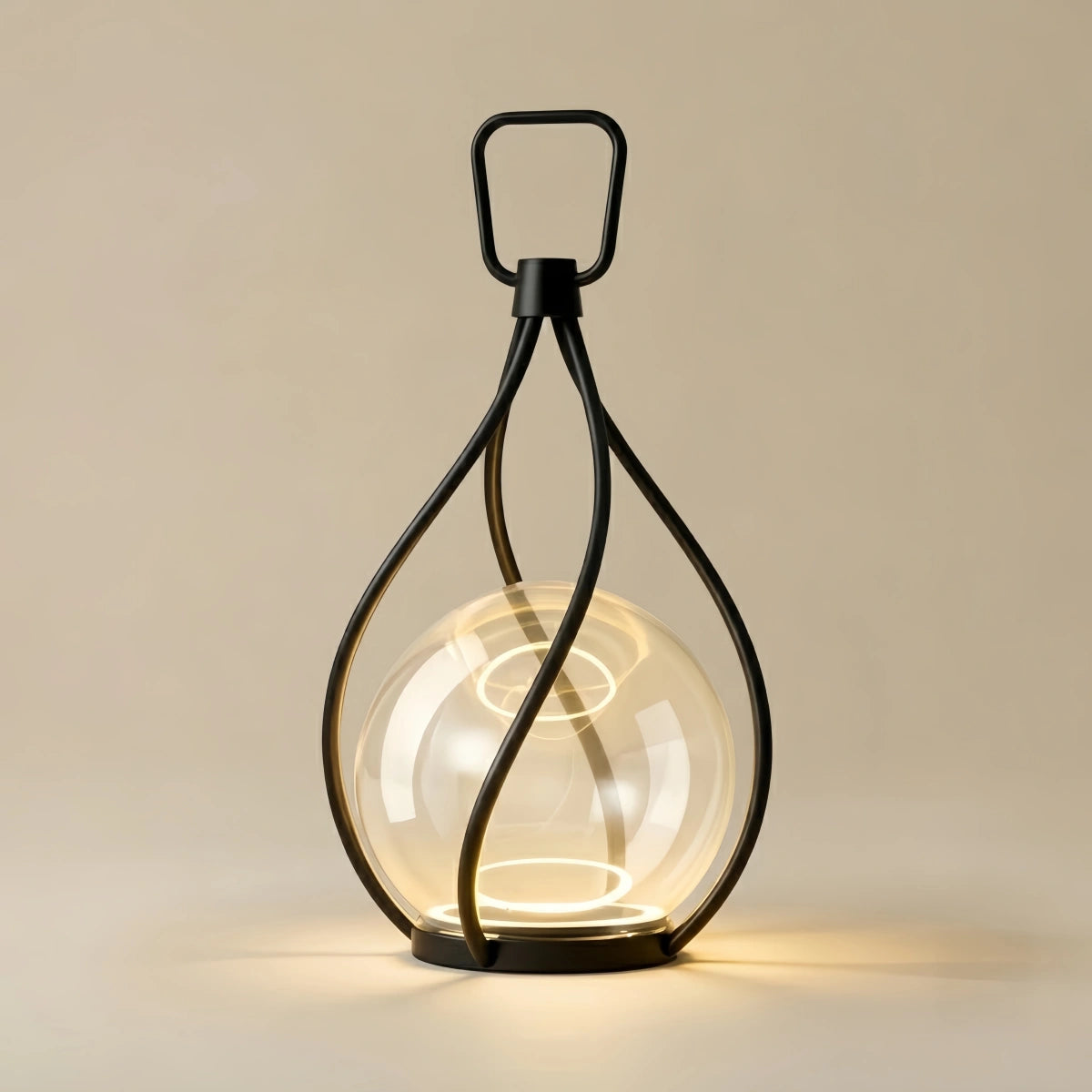 Lunara Designer Globular Pathway Light - Milky Black Metal/Acrylic for Garden