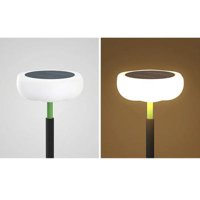 Modern Outdoor Floor Lamp - Black Metal & Acrylic Bowled Design for Courtyard