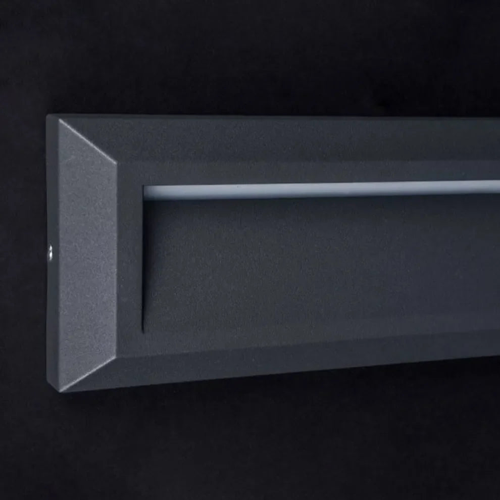 Modern Outdoor Step Deck Light Rectangular is Made of Metal 