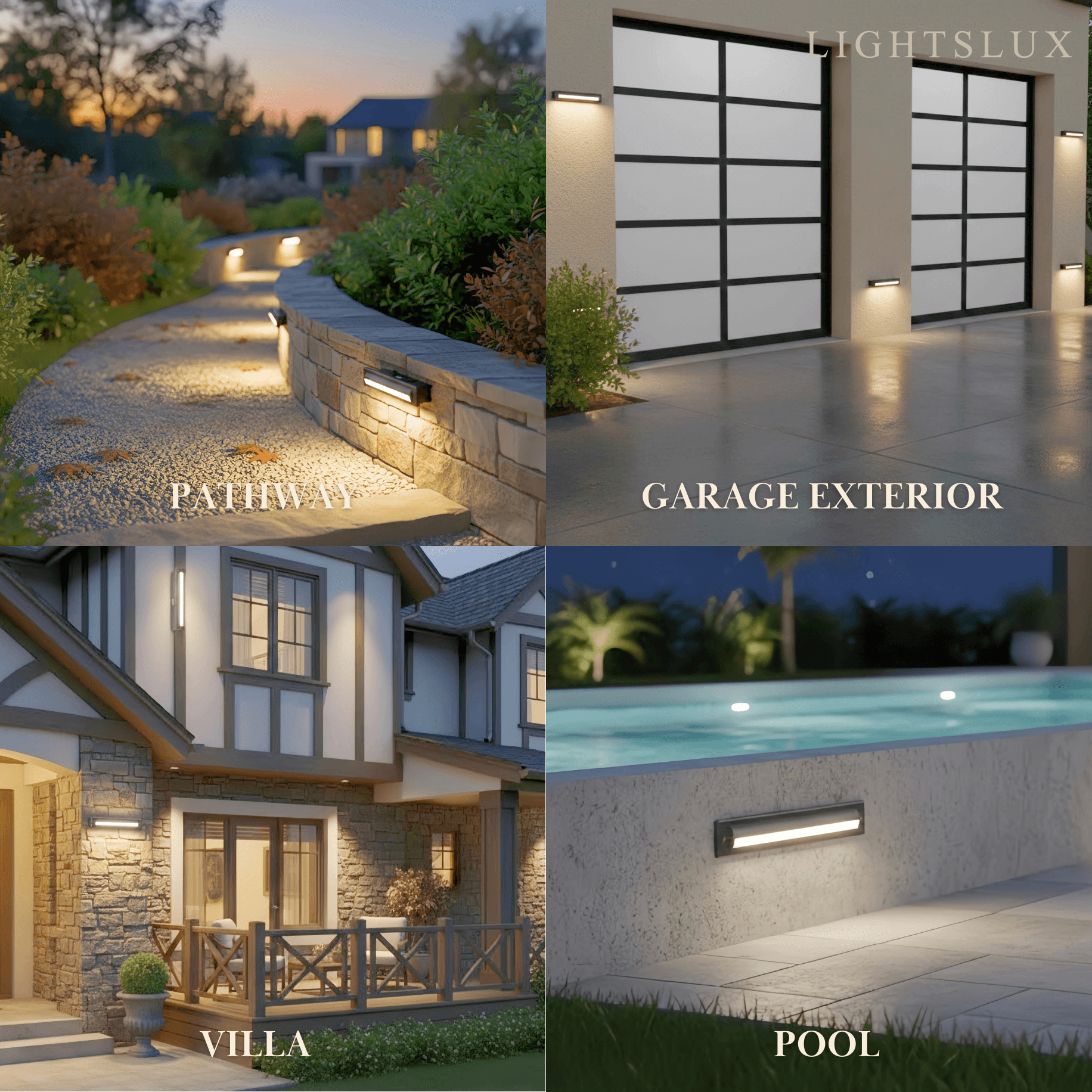 Modern Rectangular Outdoor Deck Step Light
