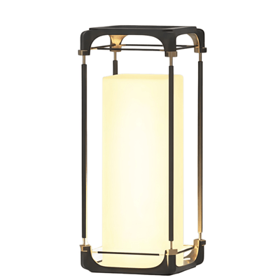 Arcato Modern Square Outdoor Floor Lamp — Black Metal/Acrylic Lantern for Patio