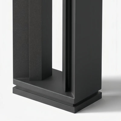 Arcato Modern Rectangular Pathway Light - Black Metal/Acrylic for Garden Paths