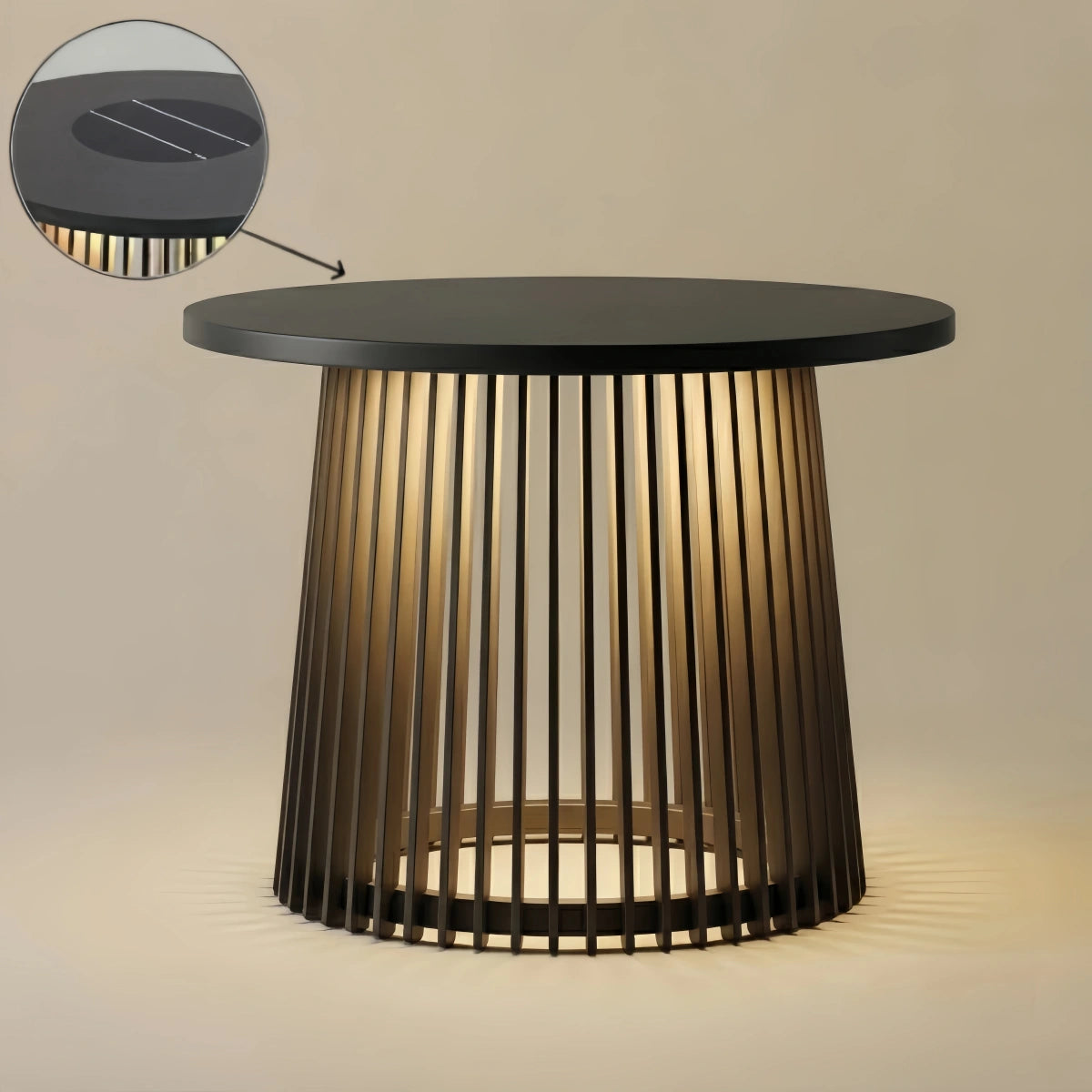 Irondale Modern Outdoor Floor Lamp - Black Metal & Acrylic Cylindrical Design for Patio