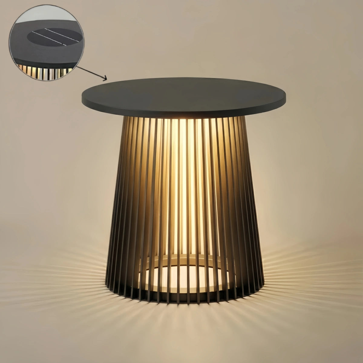 Irondale Modern Outdoor Floor Lamp - Black Metal & Acrylic Cylindrical Design for Patio