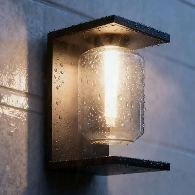  Solar LED Wall Lamp – Black Outdoor Light for Patio