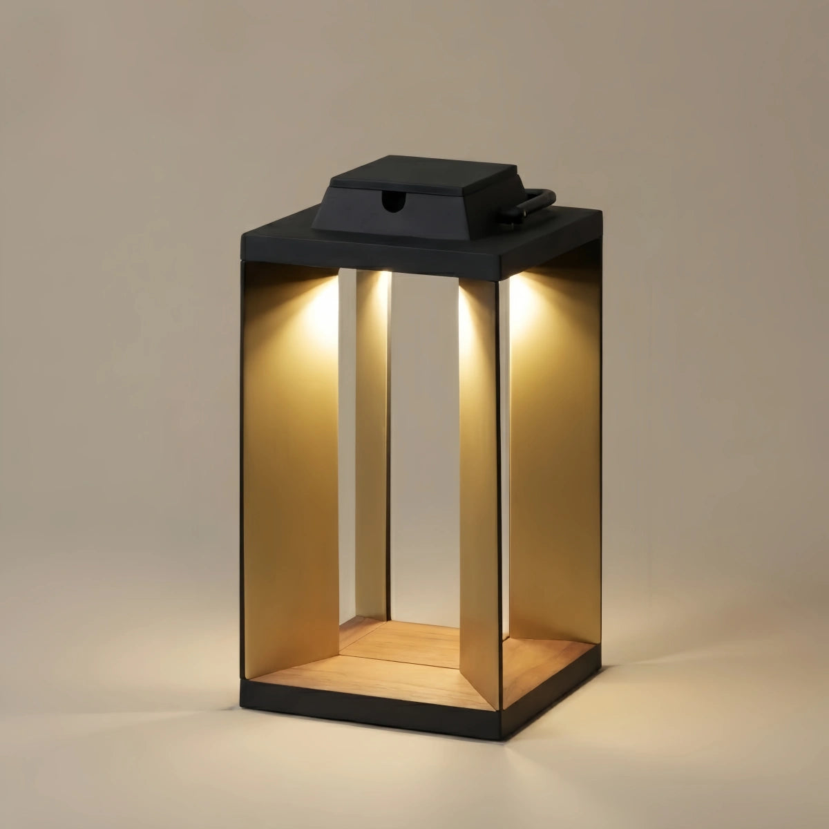 Irondale Modern Outdoor Floor Lamp - Black Metal Cylindrical Design for Garden