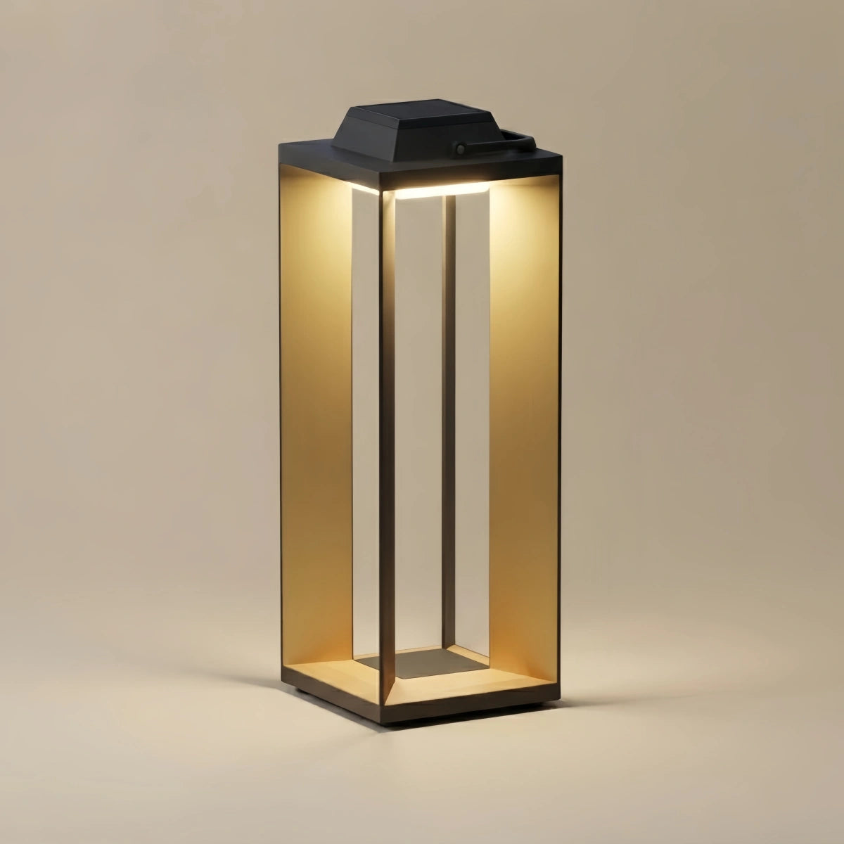 Irondale Modern Outdoor Floor Lamp - Black Metal Cylindrical Design for Garden