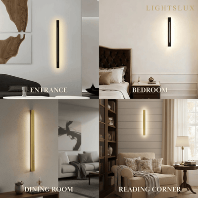 Arcato Minimalist LED Wall Lamp – Black/Gold for Bedroom