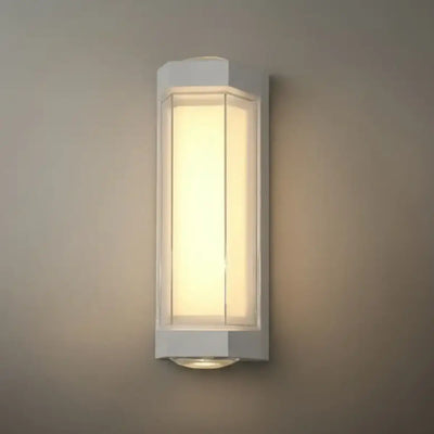 Arcato Nordic Outdoor Wall Lamp – White/Black Acrylic Light for Courtyard/Patio