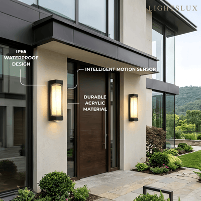 Arcato Nordic Outdoor Wall Lamp – White/Black Acrylic Light for Courtyard/Patio
