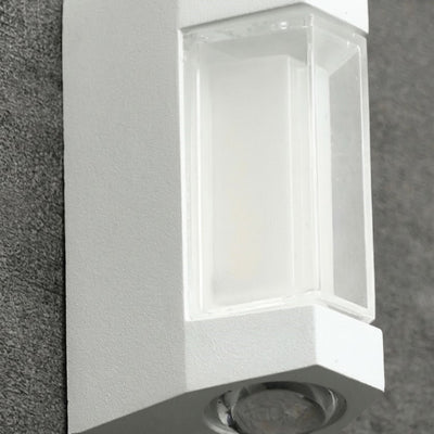 Arcato Nordic Outdoor Wall Lamp – White/Black Acrylic Light for Courtyard/Patio