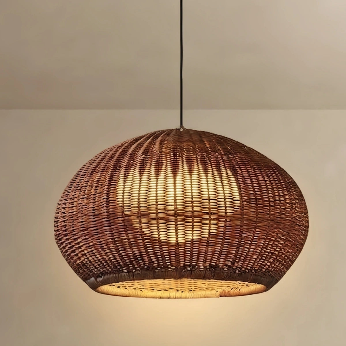 Farmhouse_Coffee_Beige_Outdoor_Pendant_Light_Rattan_Lantern_Garden