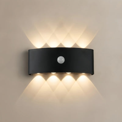 Arcato Modern Outdoor Wall Lamp - Black/White Metal Design for Corridor & Garden