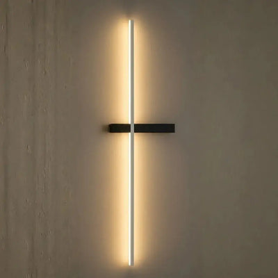 Arcato Minimalist Linear LED Wall Lamp – Black/White/ Red for Living Room