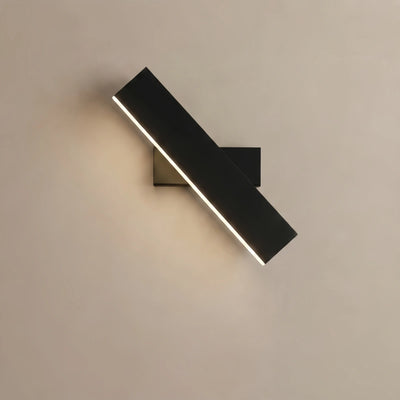 Arcato Modern Rectangular Wall Lamp -- Metal Black for Bedroom