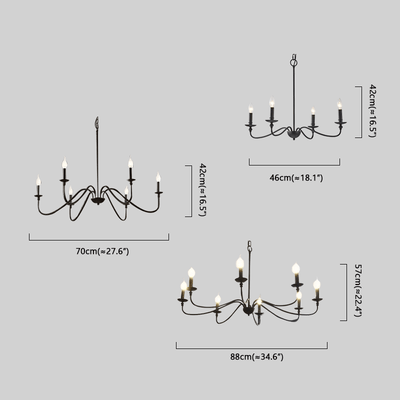 Royal Candle LED Chandelier Dmension