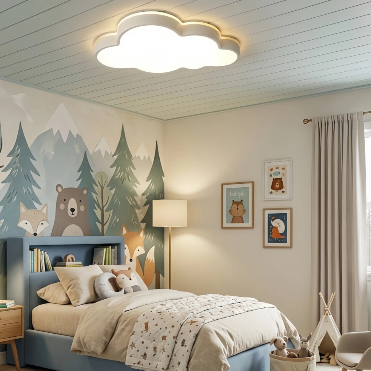 Modern White Flush Mount Ceiling Light