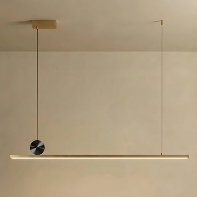 Modern Dimmable Pendant Light - Metal Linear for Living Room