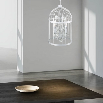 Vintage Industrial Pendant Light White