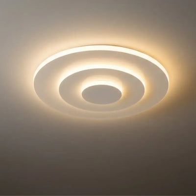 Crema Modern Nordic Round Flush Mount Ceiling Light – White Fixture