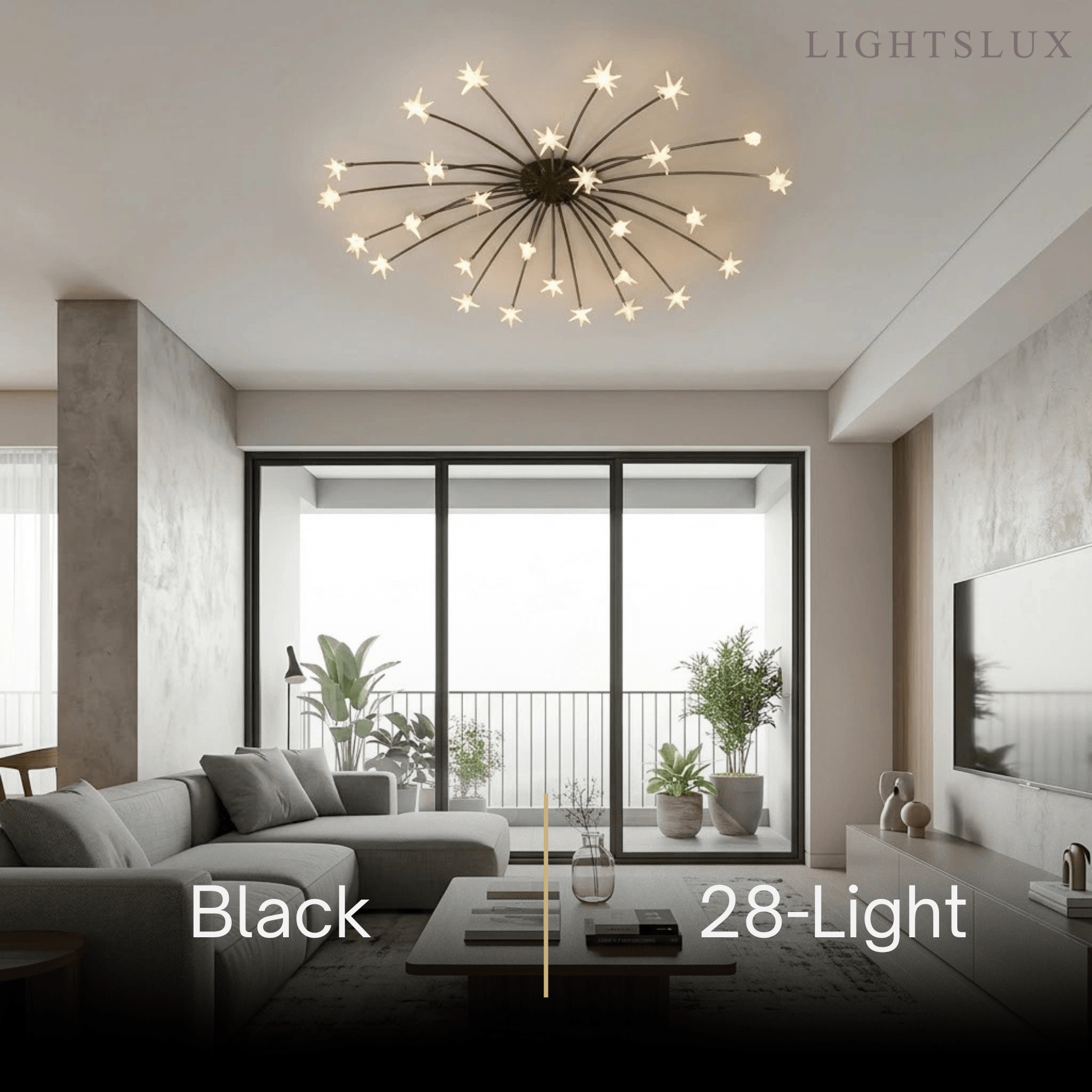 Nebula Art Deco Ceiling Light - Gold/Black/Chrome Metal Fixture for Bedroom
