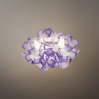 Lunara Art Deco Acrylic Ceiling Light - White Floral Design for Living Room