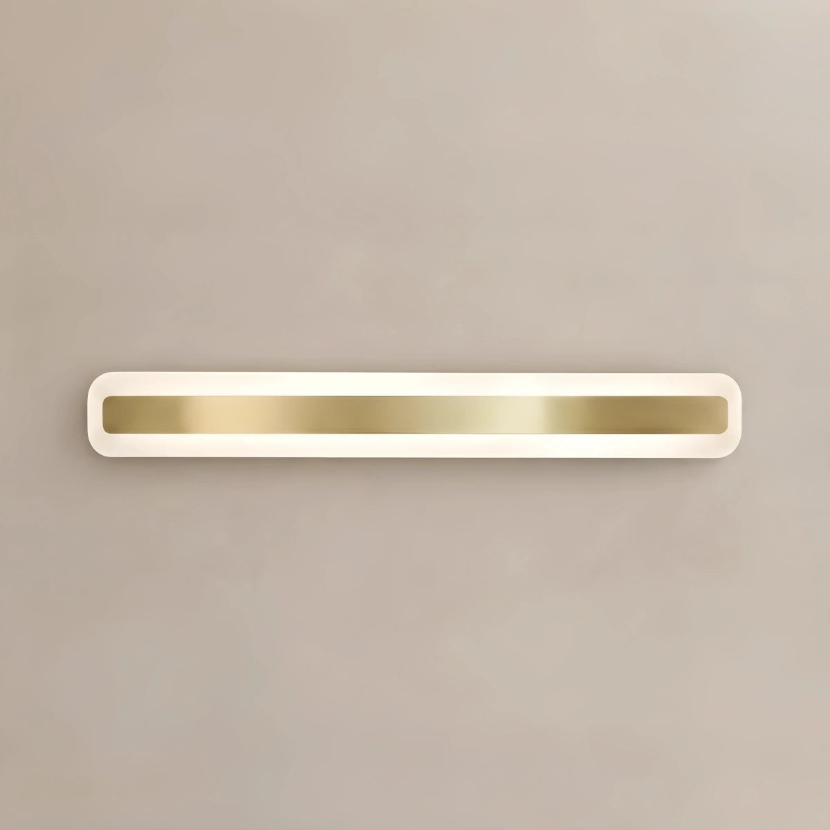Arcato Modern Gold Vanity Light — Metal & Acrylic Rectangle IP44 Bedroom