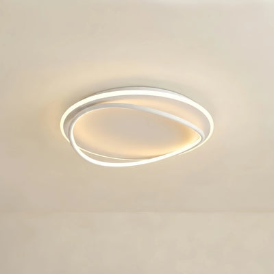 Velora Modern Ring Ceiling Light — Dimmable White/Black Metal for Study Room
