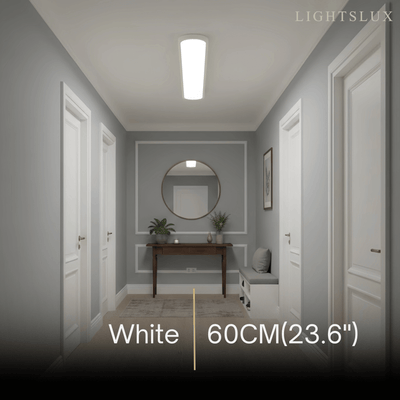 Arcato Minimalist White/Black LED Flush Mount Ceiling Light Living Room