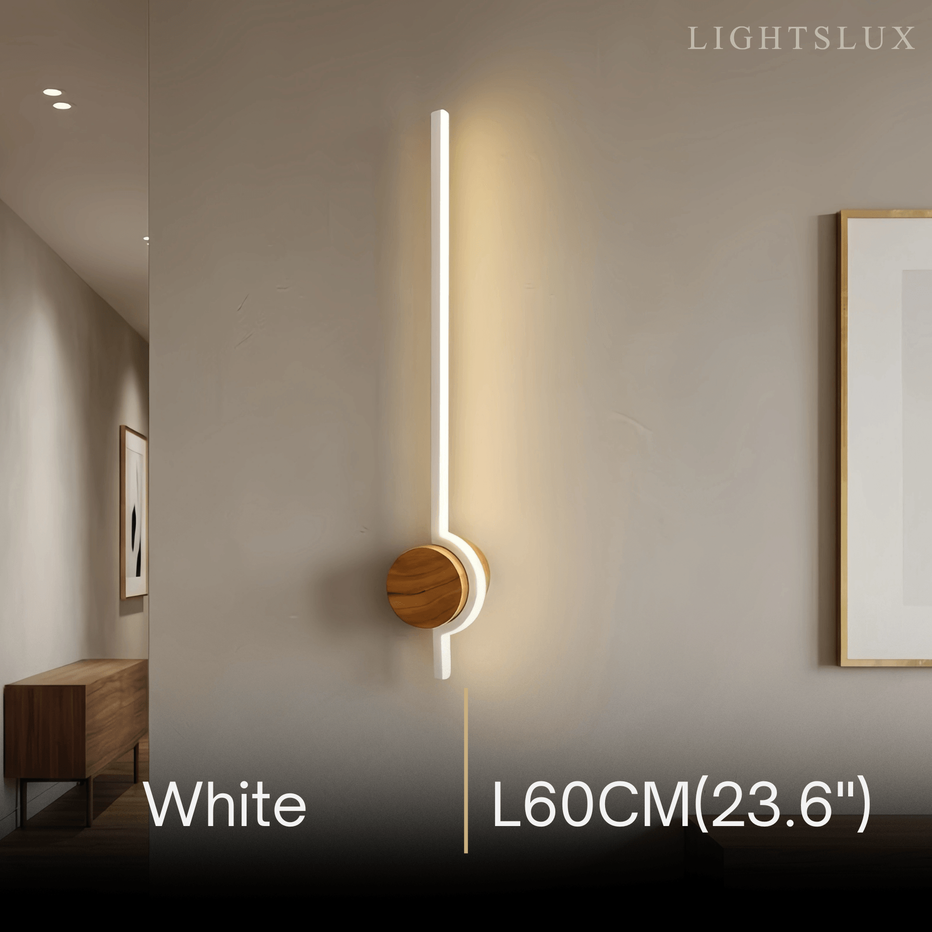 Arcato Nordic Wood & Acrylic Wall Lamp - White/Gold/Black for Dining Room