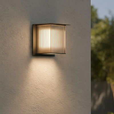 Irondale Industrial Rectangular LED Outdoor Wall Lamp – Waterproof Light for Courtyard