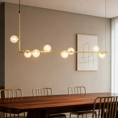 Nebula Minimalist Linear Pendant Light - Black