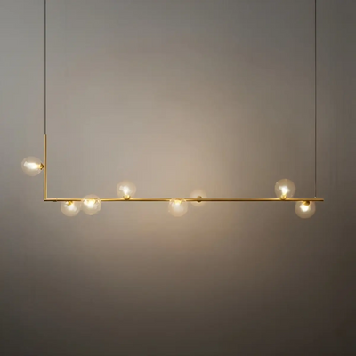 Nebula Minimalist Linear Pendant Light - Black