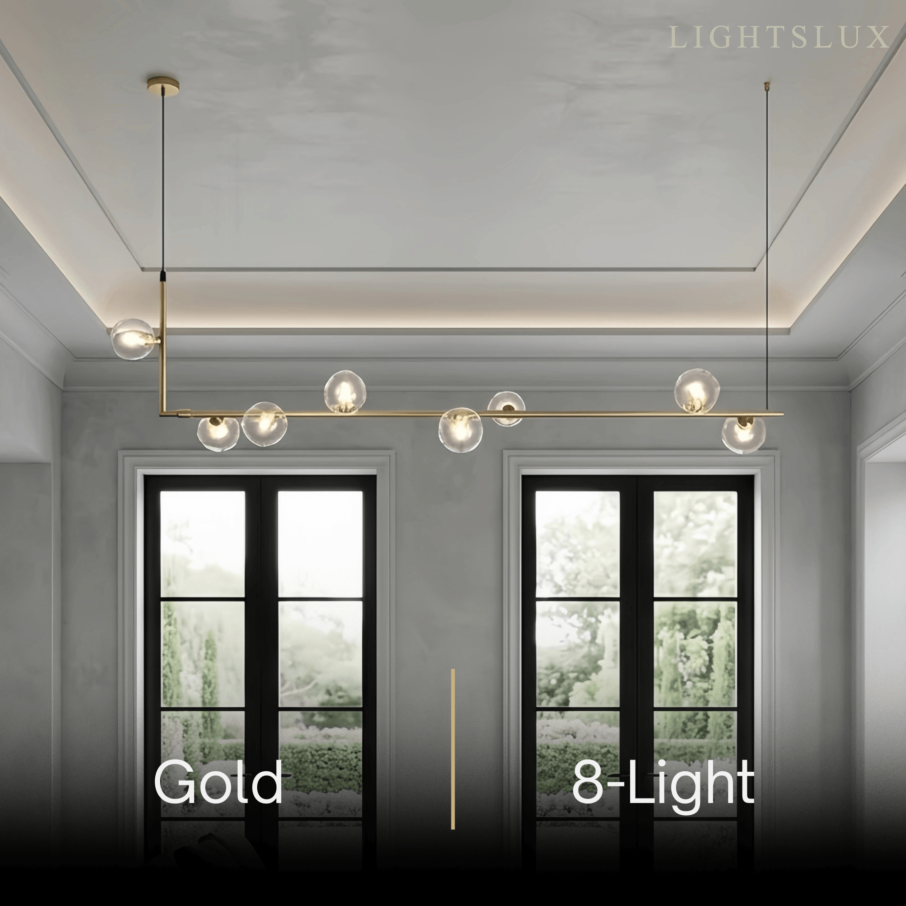 Nebula Minimalist Linear Pendant Light - Black