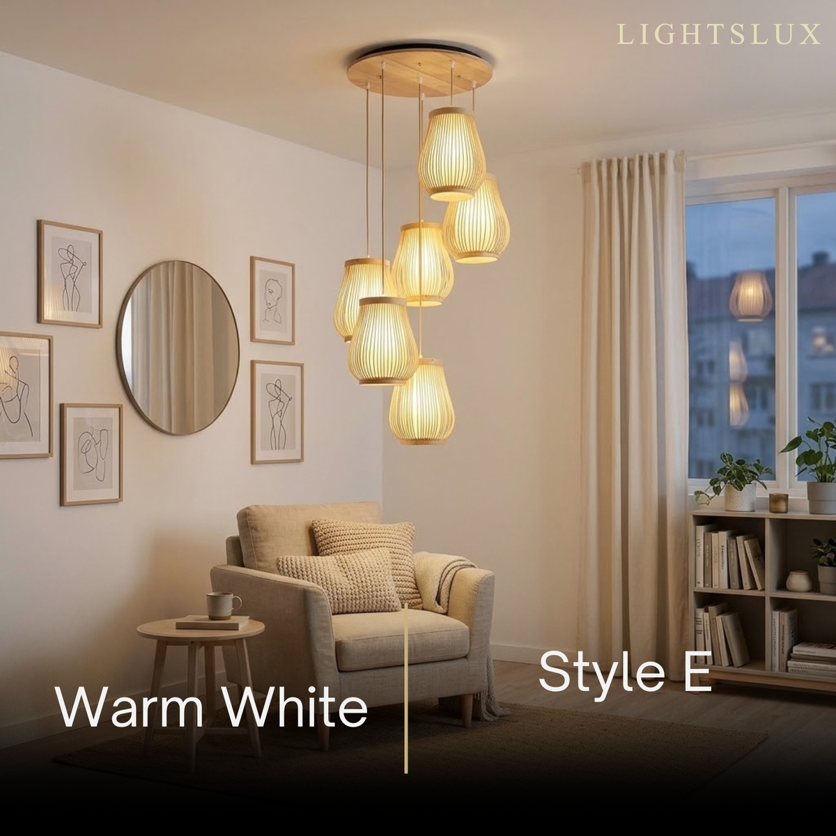 Bamburo Rustic Handwoven Rattan Pendant Light -- Natural Texture for Dining Room