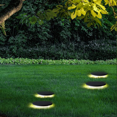Round Solar Outdoor Ground Light