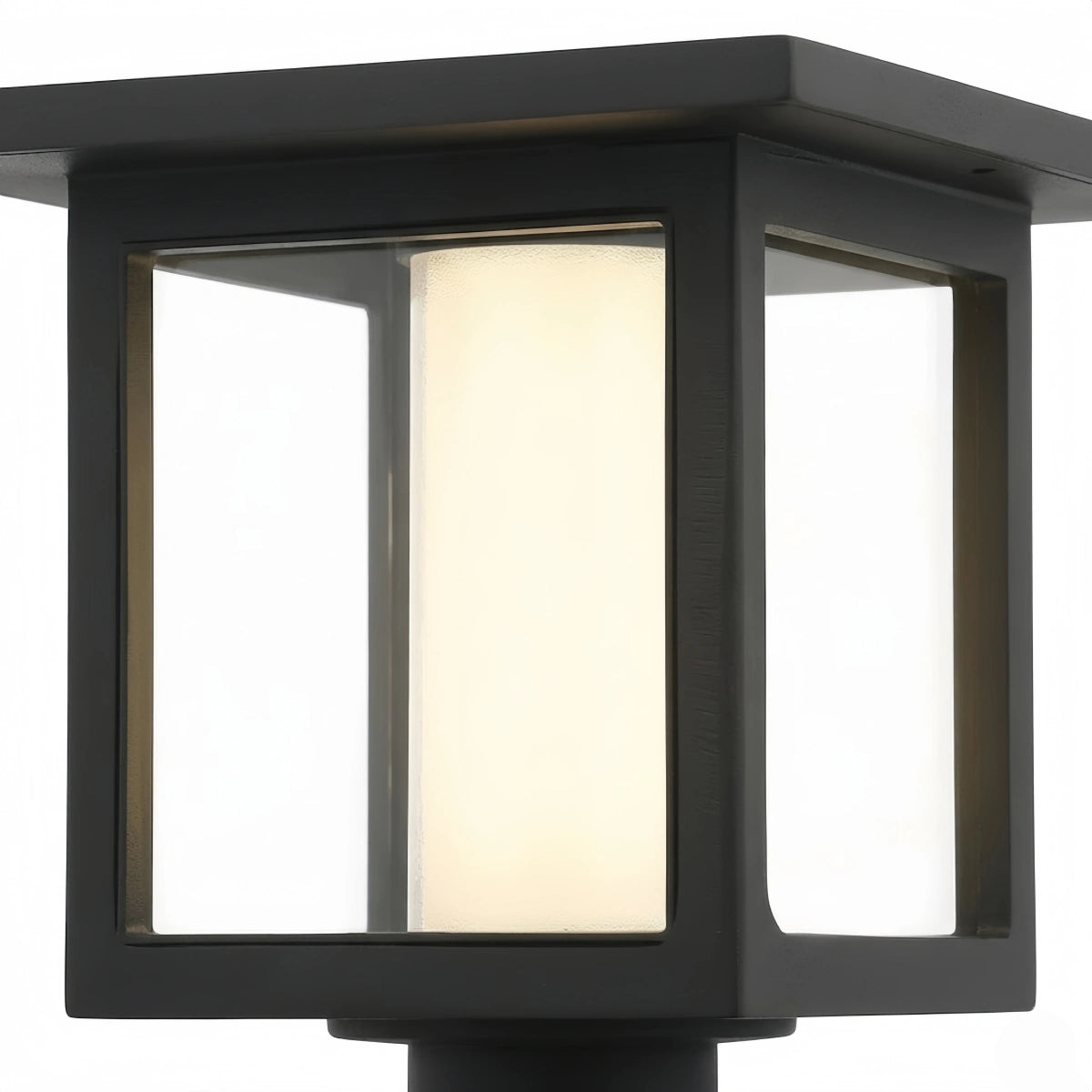 Arcato Modern Solar Pathway Lights  - Black Metal Lantern Design for Outdoor