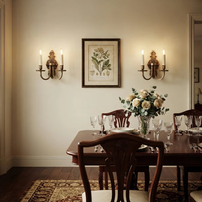 Vintage Candelabra Wall Lamp——Metal for Dining Room