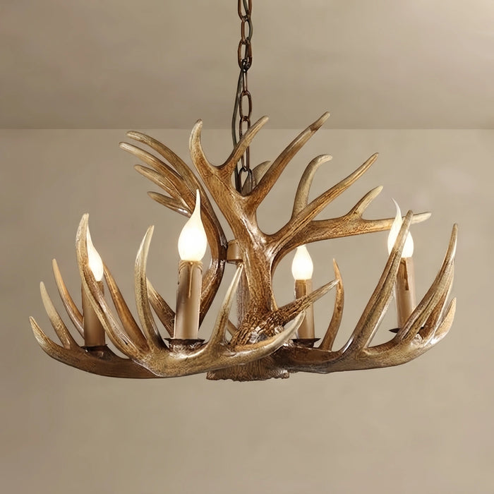 Irondale Vinatge Easter Brown Chandelier Resin Candle Shaped for Dining Room