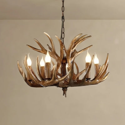 Easter Brown Chandelier Resin Candle Shaped for Dining Room