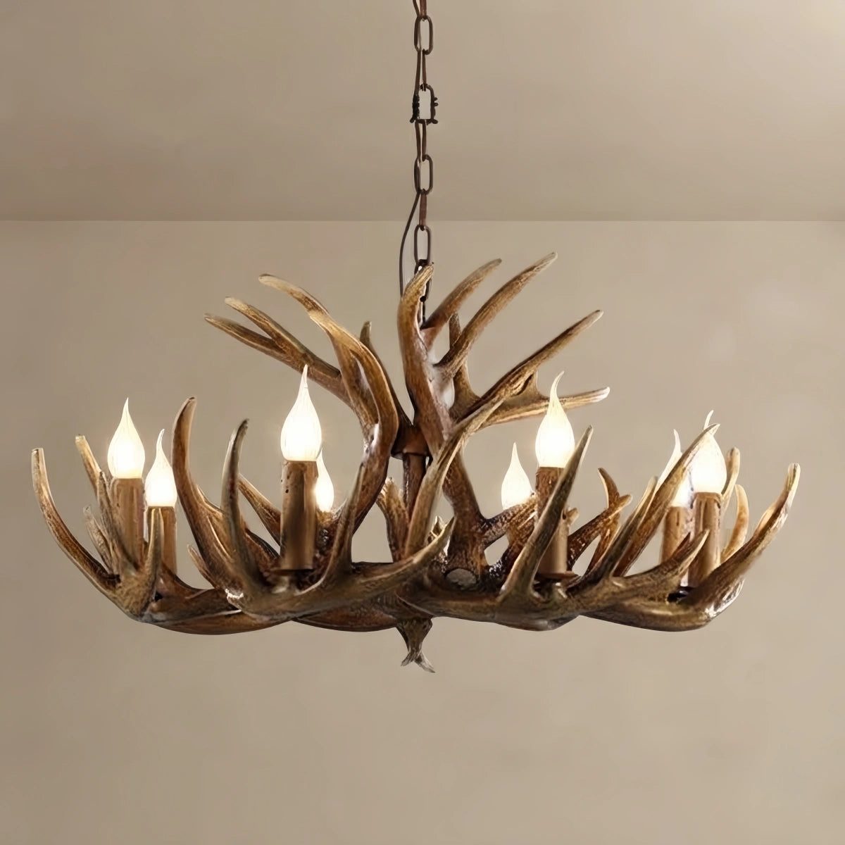 Easter Brown Chandelier Resin Candle Shaped for Dining Room