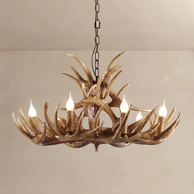 Irondale Vinatge Easter Brown Chandelier Resin Candle Shaped for Living Room