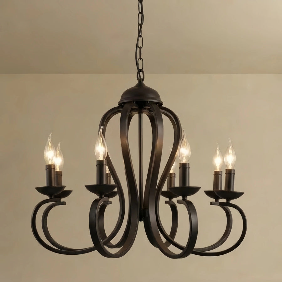 Candle_Chandelier_-_Metal_Multi-Light_Fixture_for_Dining_Room_Living_Room