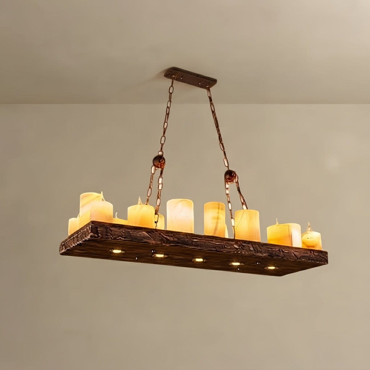 Eas036Irondale Vintage Candle Style Pendant Light – 16 Lights for Dining Room