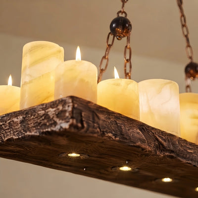 Irondale Vintage Candle Style Pendant Light – 16 Lights for Dining Room