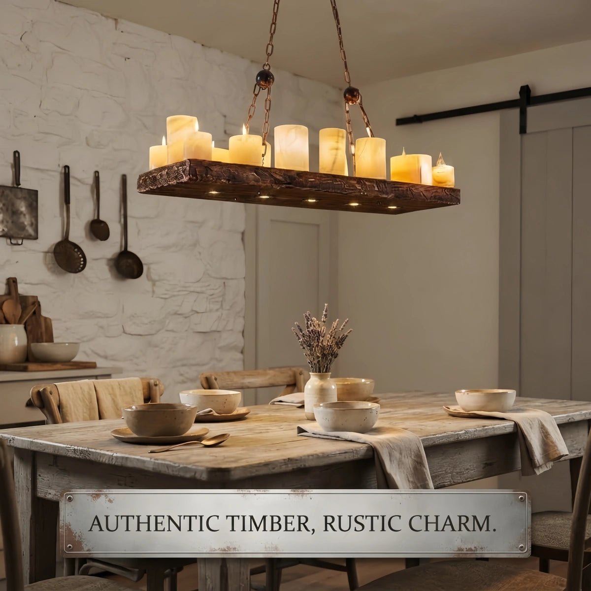 Vintage Candle Style Pendant Light – 16 Lights