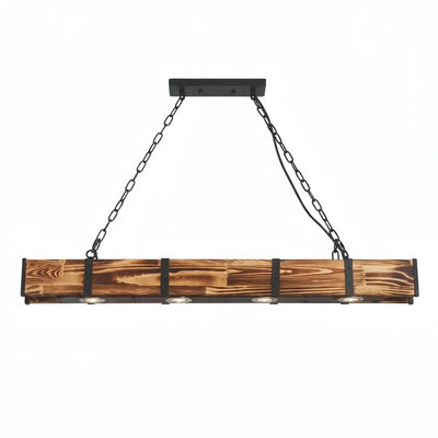 HL006Irondale Linear Pendant -- Wood Metal for Dining Room Kitchen
