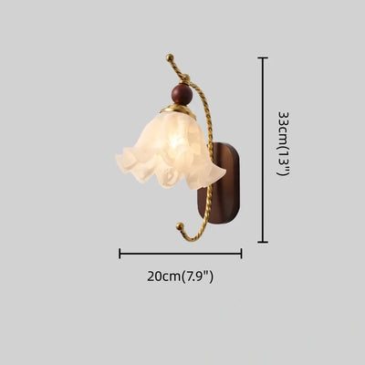 HL009Lunara Mid-Century Glass Wall Lamp -- Glass for Bedroom Living Room