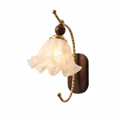 HL009Lunara Mid-Century Glass Wall Lamp -- Glass for Bedroom Living Room