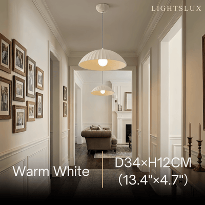 Crema Modern Single-Head Pendant Light -- Gypsum for Hallway